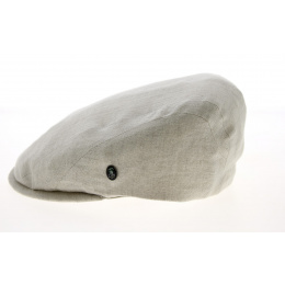 Anvers Beige Linen Flat Cap - City Sport
