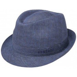 Trilby Hat Linen Dark Blue- Stetson