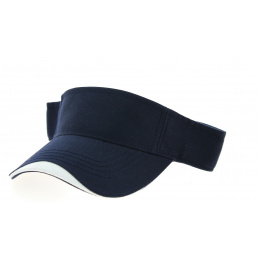 Navy Blue Cotton Break Visor - Traclet
