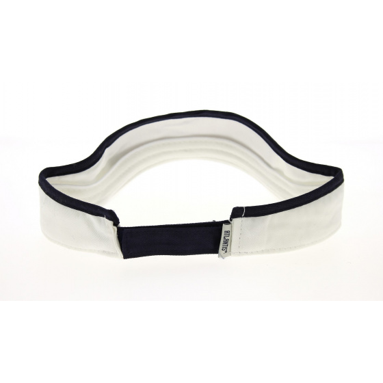 White & Navy Cotton Visor - Traclet