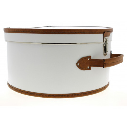 Hat Box White & Brown - Traclet