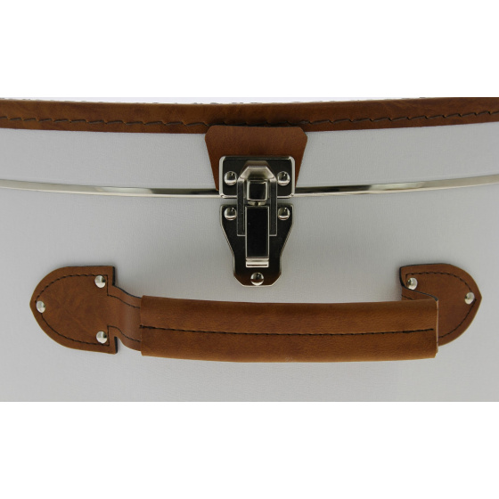 Boîte à Chapeau Blanc & Marron- Traclet Boîte à Chapeau Blanc & Marron- Traclet