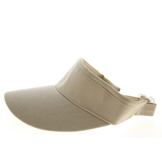 Beige Cotton Visor - Traclet