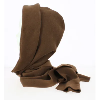 Women's Brown Fleece Vairé Hood - Traclet  Reference: 10180 | Traclet Hattery