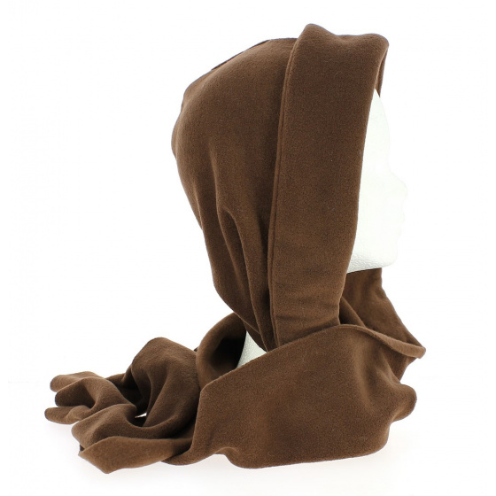 Women's Brown Fleece Vairé Hood - Traclet