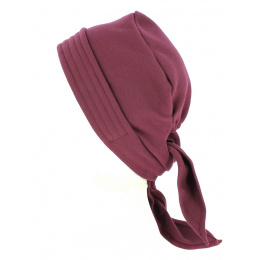 Plum Cotton Chemotherapy Scarf Turban - Traclet