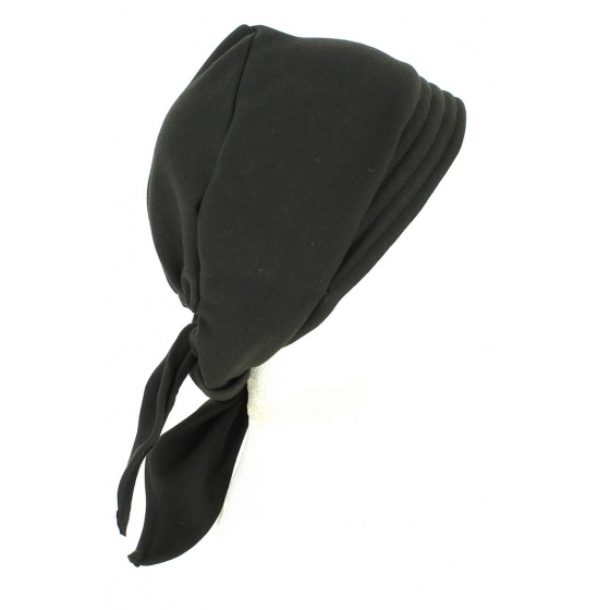Turban Foulard Chimiothérapie Coton Noir- Traclet