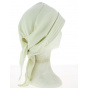 Ecru Cotton Chemo Headscarf Turban - Traclet