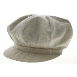 Sand Linen Rasta Newsboy Cap - Mtm
