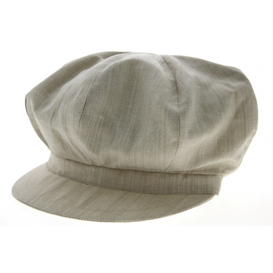 Sand Linen Rasta Newsboy Cap - Mtm