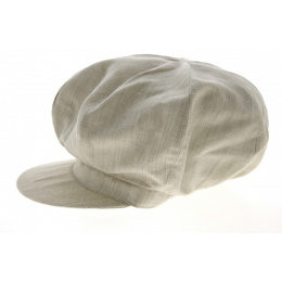 Sand Linen Rasta Newsboy Cap - Mtm
