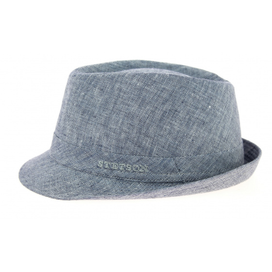 Chapeau Osceola trilby en lin bleu Stetson
