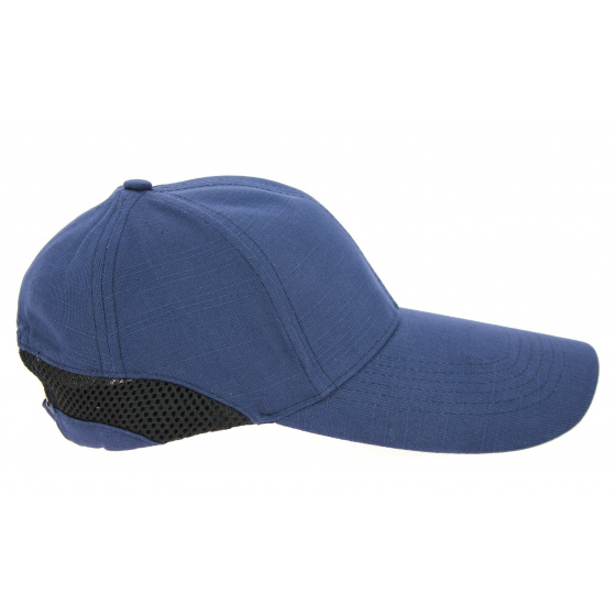 Navy Blue Cotton Cody Large Visor Cap - Traclet