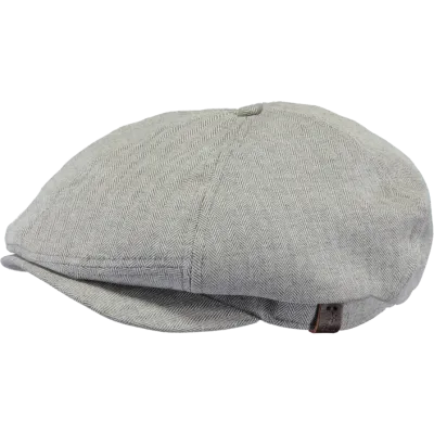 Light Gray Cotton Jamaica Flat Cap - Barts Reference: 10207 | Traclet Hat Shop