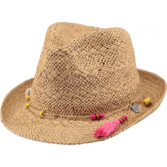 Trilby Amethyst Straw Hat Natural Paper- Barts