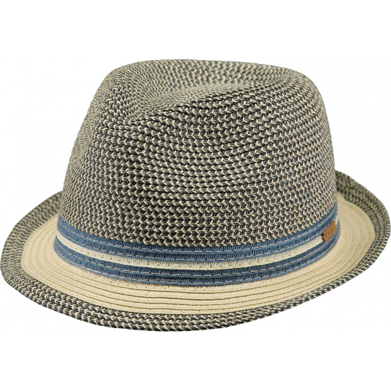 Navy Paper Straw Fluoriet Trilby Hat - Barts