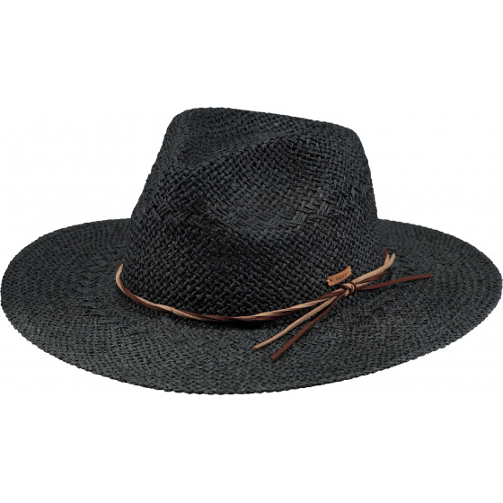 Black Paper Straw Traveller Arday Hat - Barts