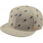 Brown Cotton Lizard Onyx Snapback Cap - Barts