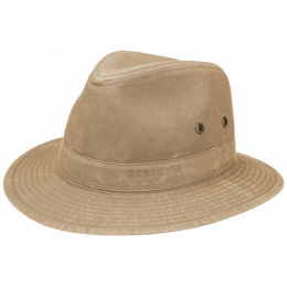 Organic Cotton Virginia Traveller Hat Dark Beige UPF 40+ - Stetson