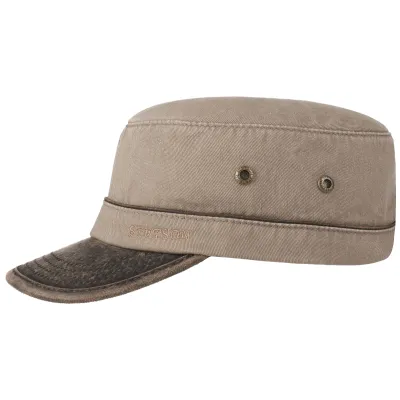 Casquette Army Gates Coton Marron & Taupe - Stetson