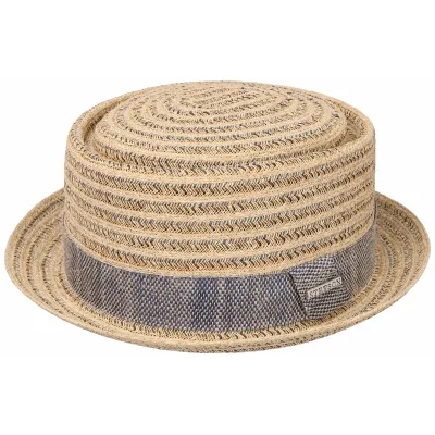 Chapeau Porkpie Toyo & Viscose Naturel- Stetson Reference : 10270 | Chapellerie Traclet