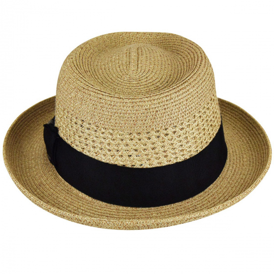 Bailey Wilshire Beige Straw Trilby Hat