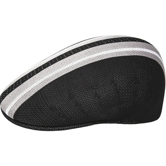 Vented Stripes 504 Black Cap - Kangol