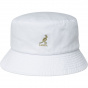 White Cotton Washed Bucket Hat - Kangol