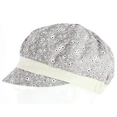 Casquette Gavroche Été Marguerite Lin & Coton Beige - Traclet Reference : 4242 | Chapellerie Traclet