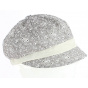Newsboy Summer Daisy Cap Linen & Cotton Beige - Traclet