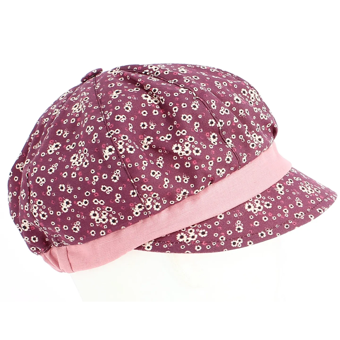 Casquette Gavroche Été Marguerite Lin & Coton prune - Traclet Reference : 4885 | Chapellerie Traclet
