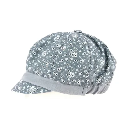 Casquette Gavroche Été Marguerite Lin & Coton Bleu Ciel- Traclet Reference : 10324 | Chapellerie Traclet