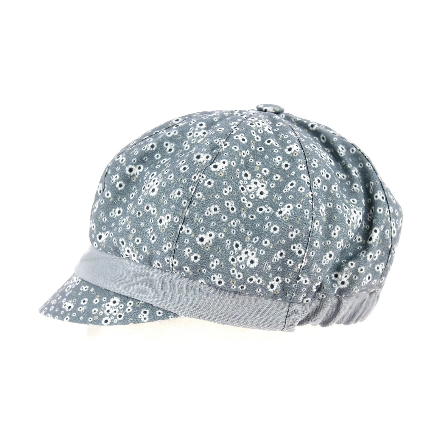 Summer Newsboy Cap Marguerite Linen & Cotton Sky Blue - Traclet Reference: 10324 | Chapellerie Traclet