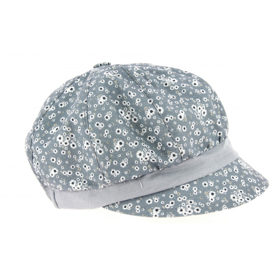 Casquette Gavroche Été Marguerite Lin & Coton Bleu Ciel- Traclet