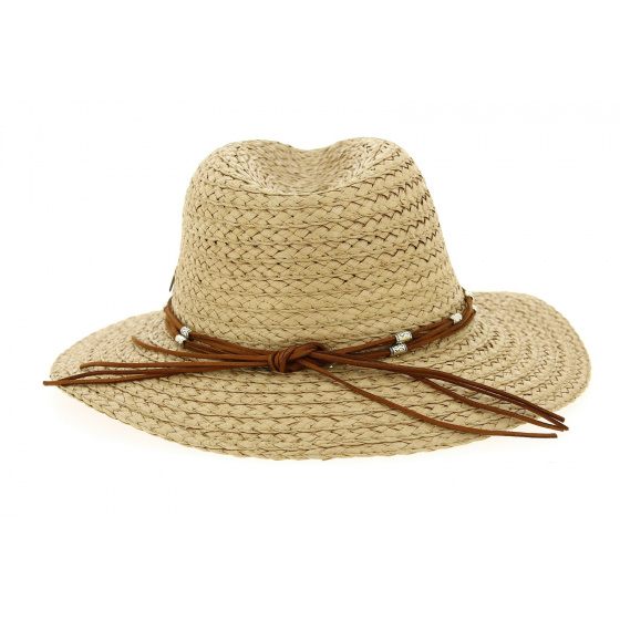 Baracoa Paper Straw Fedora Hat Camel - Traclet
