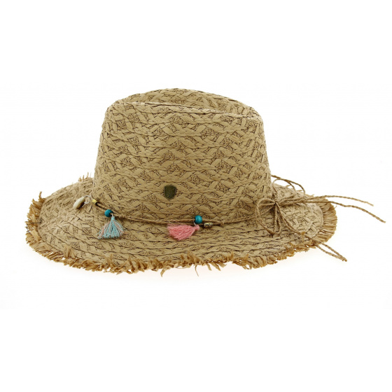 Chapeau Fedora Playa Paille Papier Tabac- Traclet Chapeau Fedora Playa Paille Papier Tabac- Traclet