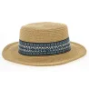 Chapeau Canotier Azteca Paille Papier Tabac- Traclet Reference : 10333 | Chapellerie Traclet