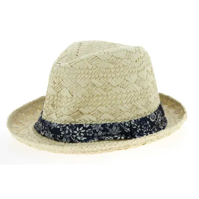 Chapeau Trilby Mariel Paille Papier Naturel- Traclet Reference : 10339 | Chapellerie Traclet