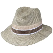 Matanzas Fedora Hat in Beige Paper Straw - Traclet Reference: 10343 | Traclet Hatters
