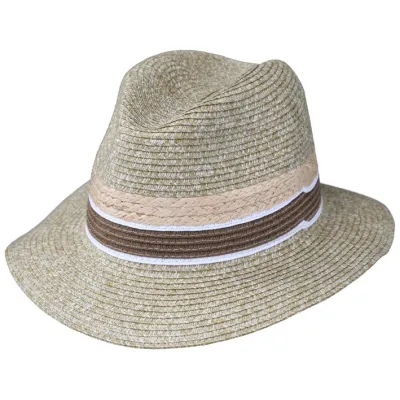 Matanzas Fedora Hat in Beige Paper Straw - Traclet Reference: 10343 | Traclet Hatters