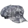 Retro Summer Newsboy Cap Futuna Cotton Blue Denim - Traclet Reference: 10344 | Traclet Hatters