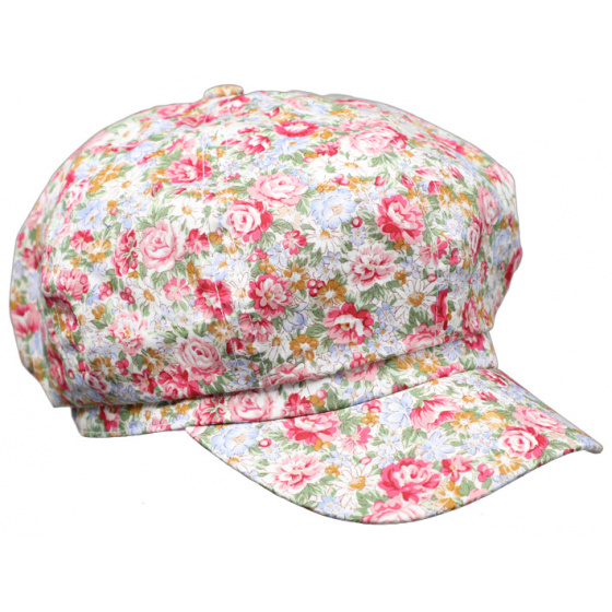 Retro Summer Newsboy Cap Jorja Cotton Pink - Traclet