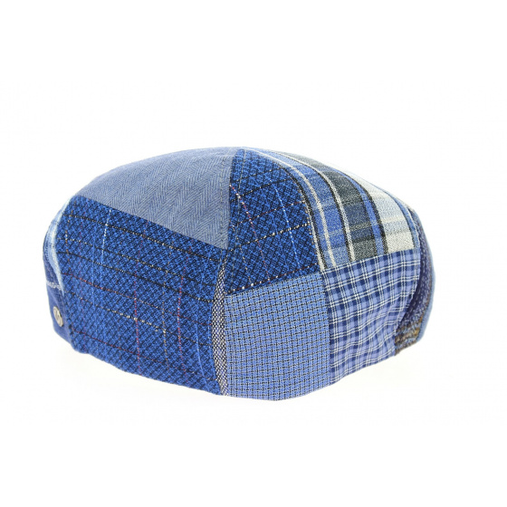 6-Panel Jean Patchwork Linen Cap - Traclet