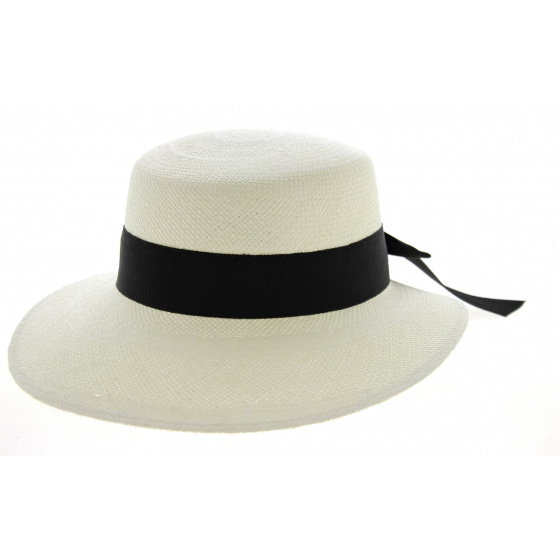 Casquette Giuditta Panama Ruban Noir - Traclet
