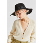 Piper Black Wool Felt Wide Brim Hat - Brixton