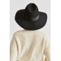 Piper Black Wool Felt Wide Brim Hat - Brixton