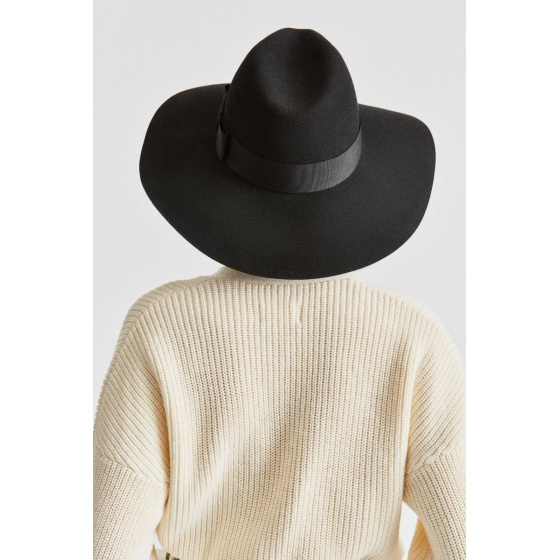 Piper Black Wool Felt Wide Brim Hat - Brixton Piper Black Wool Felt Wide Brim Hat - Brixton