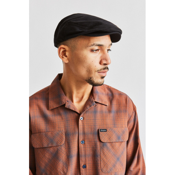 Black Cotton Hooligan Cap - Brixton Black Cotton Hooligan Cap - Brixton