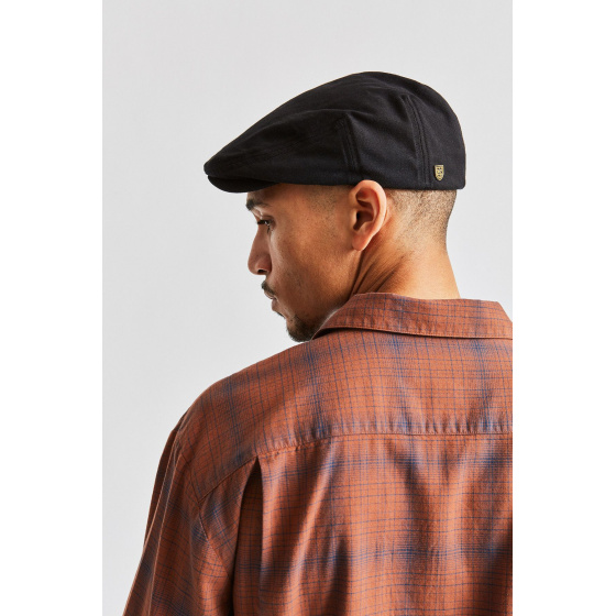 Black Cotton Hooligan Cap - Brixton Black Cotton Hooligan Cap - Brixton