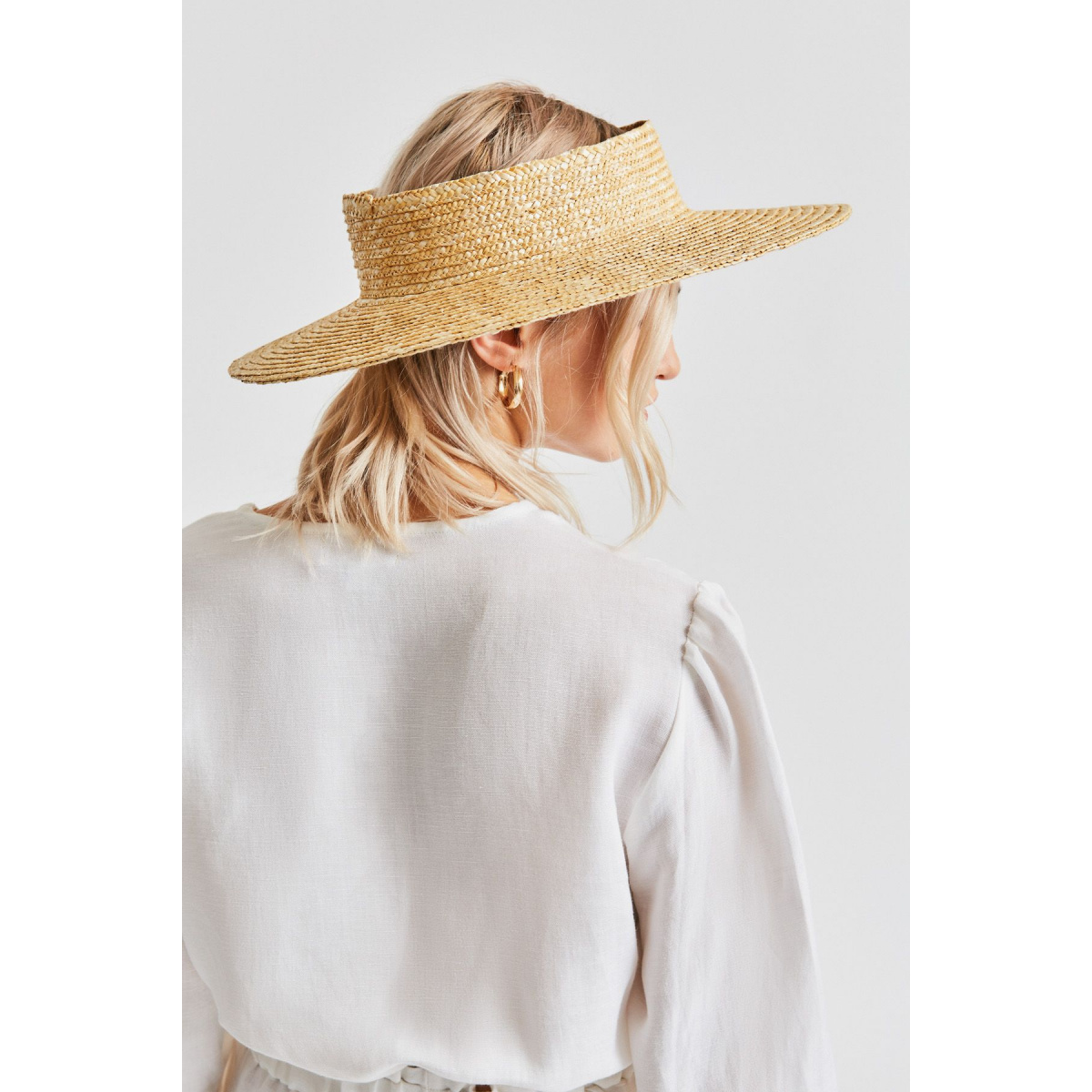 natural straw visor